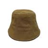 Simple crumpled bucket hat women's spring and autumn solid color versatile basin hat travel face bucket hat