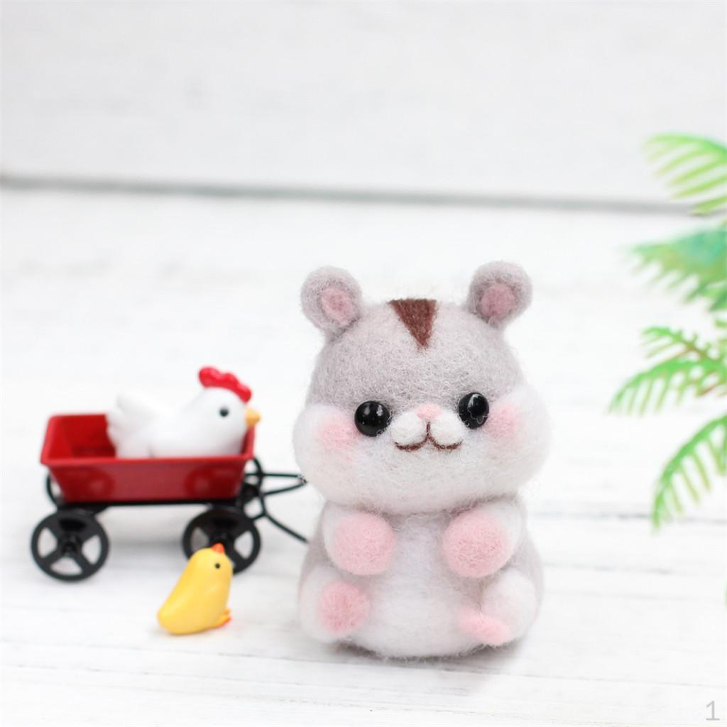 

Набор для валяния хомяка своими руками для начинающих с базовыми инструкциями