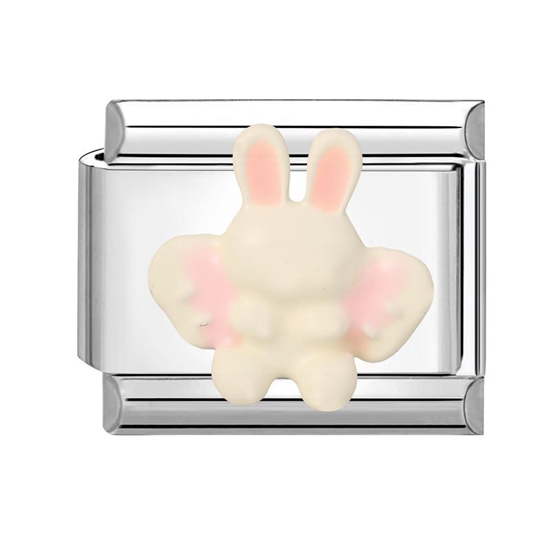 Cute 3D Series Red Apple Eye Heart Flower Bow Knot Italian Charm Link Fit 9mm Stainless Steel Jewelry DIY Making Bracelet Gift