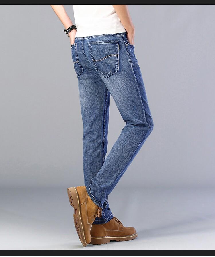 2026 Elastic Men's Loose Straight Jeans - Wear-Resistant, Plus Size, Casual Work Pants