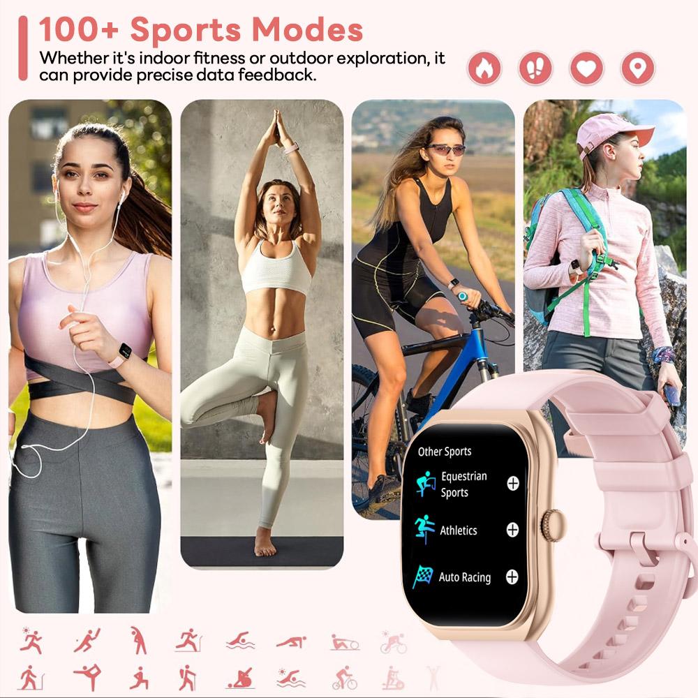 2025 Yeni Xiaomi Akıllı Saat Kadın Kalp Atış Hızı Sağlık Takibi Sesli Asistan BT Aramaları IP68 Su Geçirmez Spor Akıllı Saat