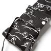 [Ikenkashi] Kendo Shinai Bag with Shoulder Strap, 3-Piece, Fudo Shin, Owl, Black/Red
