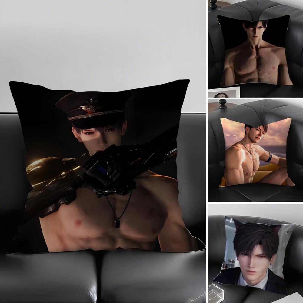 Love And Deepspace Zayne Cushion Cover Pillowcase Ultra Soft Skin Friendly Fabric Cloud Like Comfort & Concealed Zipper