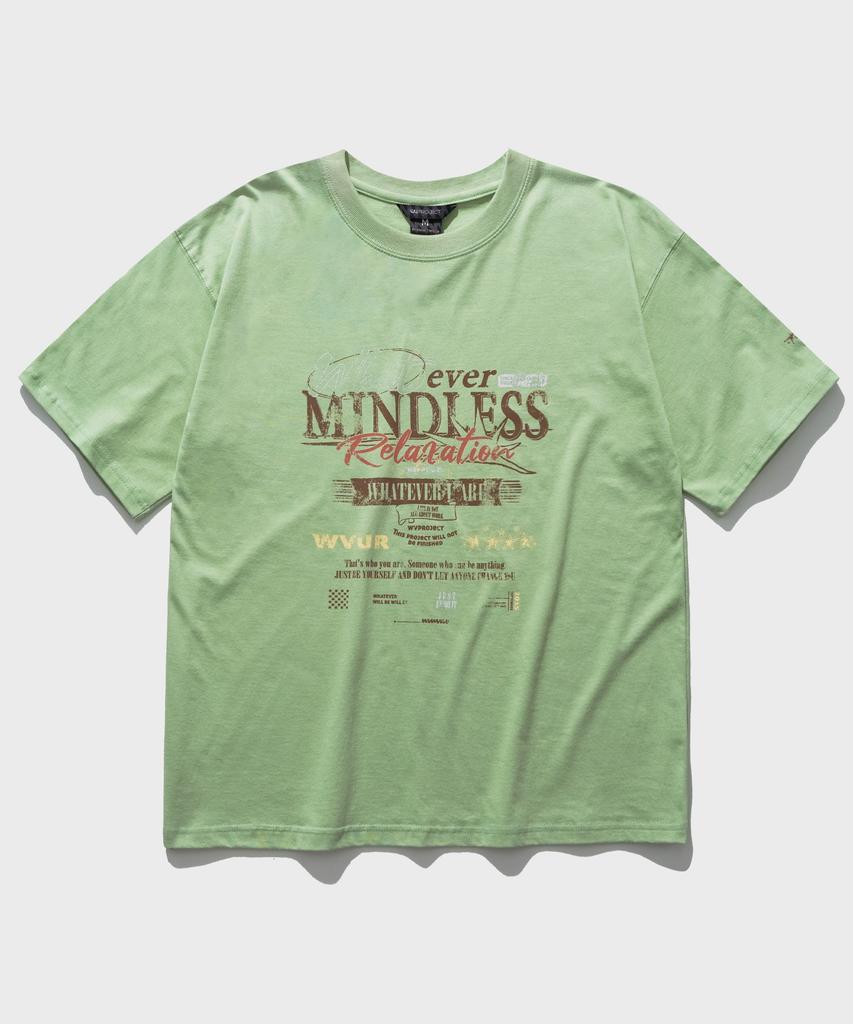 WV PROJECT Relaxation Short Sleeve T-Shirt Light Green Mjst7798