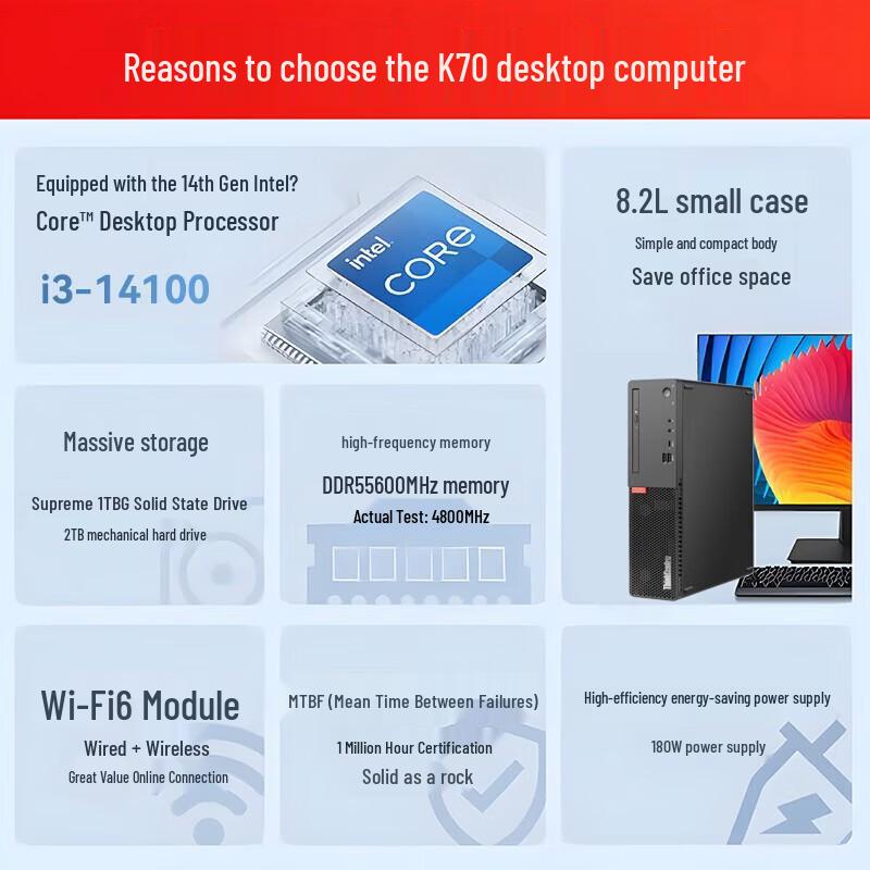Lenovo ThinkCentre K70 Commercial Desktop PC (CN version)
