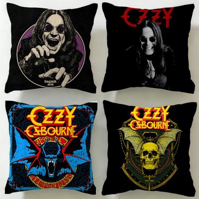 Classic Singer Ozzy Osbourne Cushion Cover Soft  EasyWash Pillow Case  Versatile for Couch Bed Travel and Office