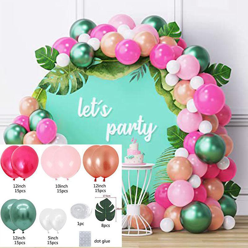Green Jungle Series Balloon Birthday Party Arch Balloon Set Decoration Balloon Chain
