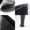 LOUIS VUITTON Monogram flower pumps Round toe black leather flour Women Used