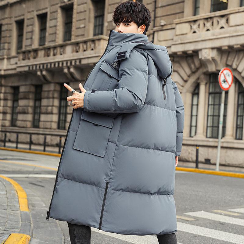 Winter Neue Daunenjacke Herren Mittel und Lang Kapuzenjacke Tooling