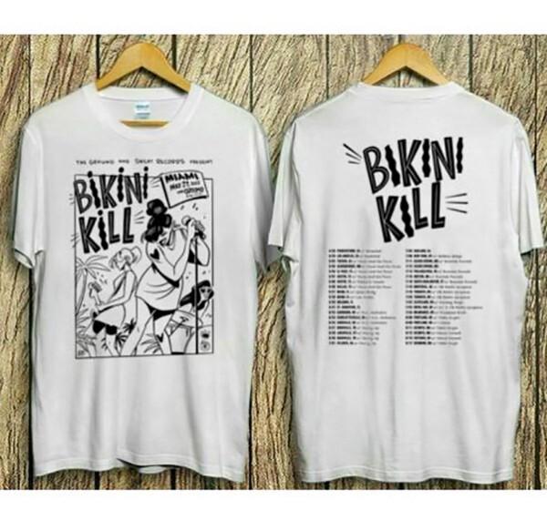 2022 Bikini Kill North American Tour T-Shirt Bikini Kill 2022 Tour Shirt. L