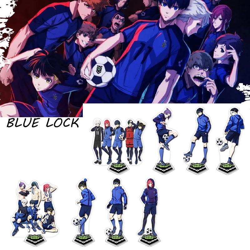 Blue Prison-themed Acrylic Double-layered Standee Anime Display Collectible