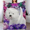 West Highland White Terrier Throw Blanket Fuzzy Plush Throw Blanket for Sofa Chair