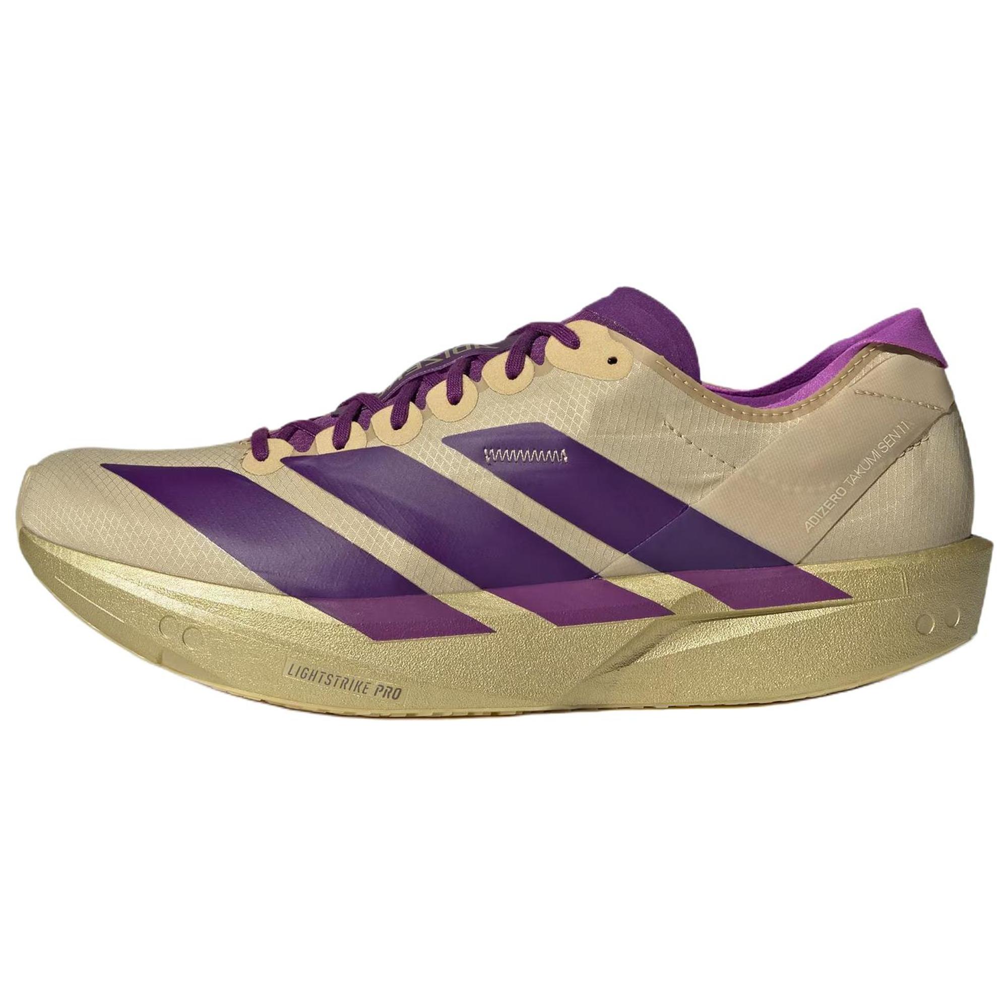 

Adidas Adizero Takumi Sen 11 Удобная посадка Профессиональные гоночные беговые кроссовки со стекловолоконной колонкой Мужские Беговые кроссовки Светло-золотые JR7417 42