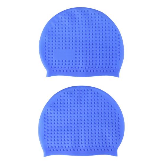 Silikon-Badekappe für Männer und Frauen, wasserdichte Badekappe, um langes Haar trocken zu halten, rutschfeste Badekappe für Erwachsene für Schwimmtraining und Rennen