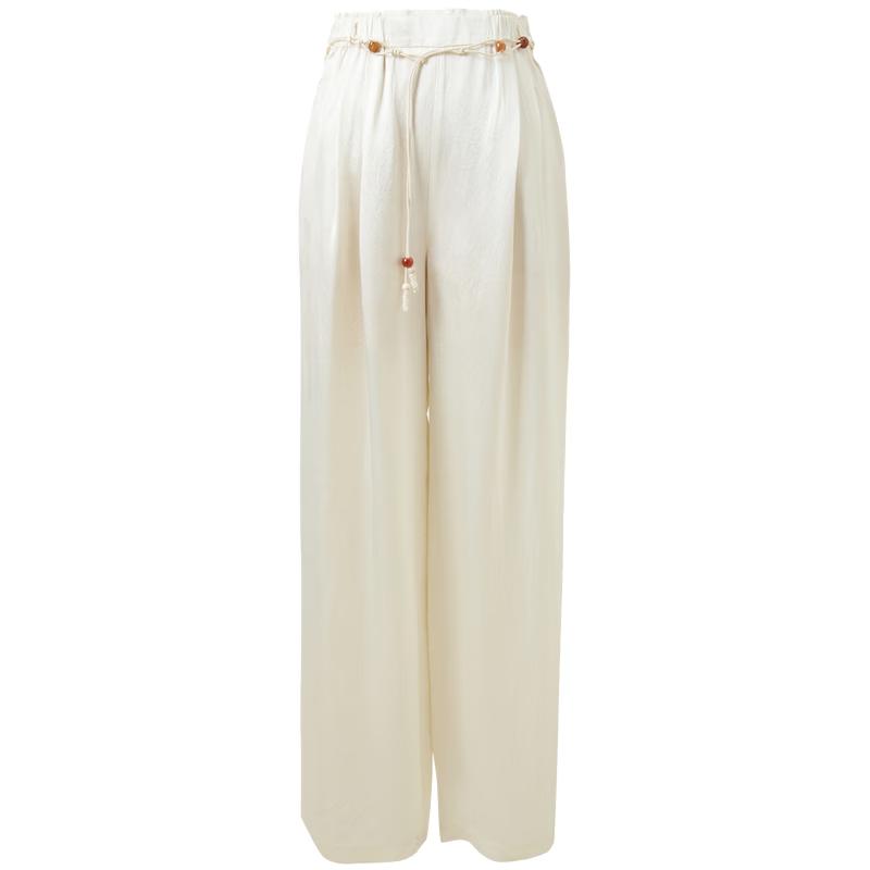 

Sancai 2026 Spring Acetate Loose High-Waist Straight-Leg Pants XL