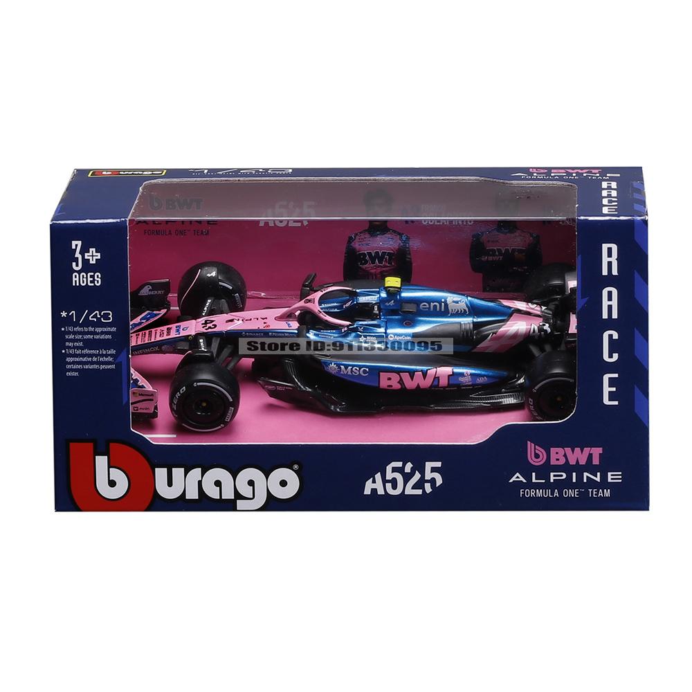 Bburago 1:43 2025 F1 BWT Alpine Formula One Team #10 Pierre Gasly #43 Franco Colapinto Alloy Car Die Cast Model Toy Collectible