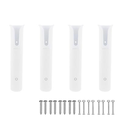 East Leaf Rod Holder, Rod Stand, Fishing Rod Holder for Fishing Tackle, Boats, and Kayaks (White, Single, 4)