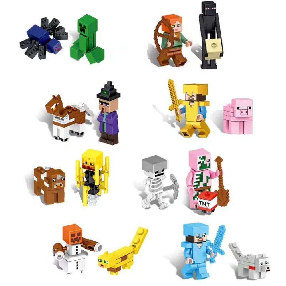 Hot Games Cartoon Model Building Bricks Mini Assemble Compatible Puzzle Doll Action Figures Decoration Toy Bricks Birthday Gifts