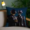 Band D-Daft Punk Cushion Cover Soft Short Plush Double-Sided Printing Home Decor Machine Washable Pillow Case Gift