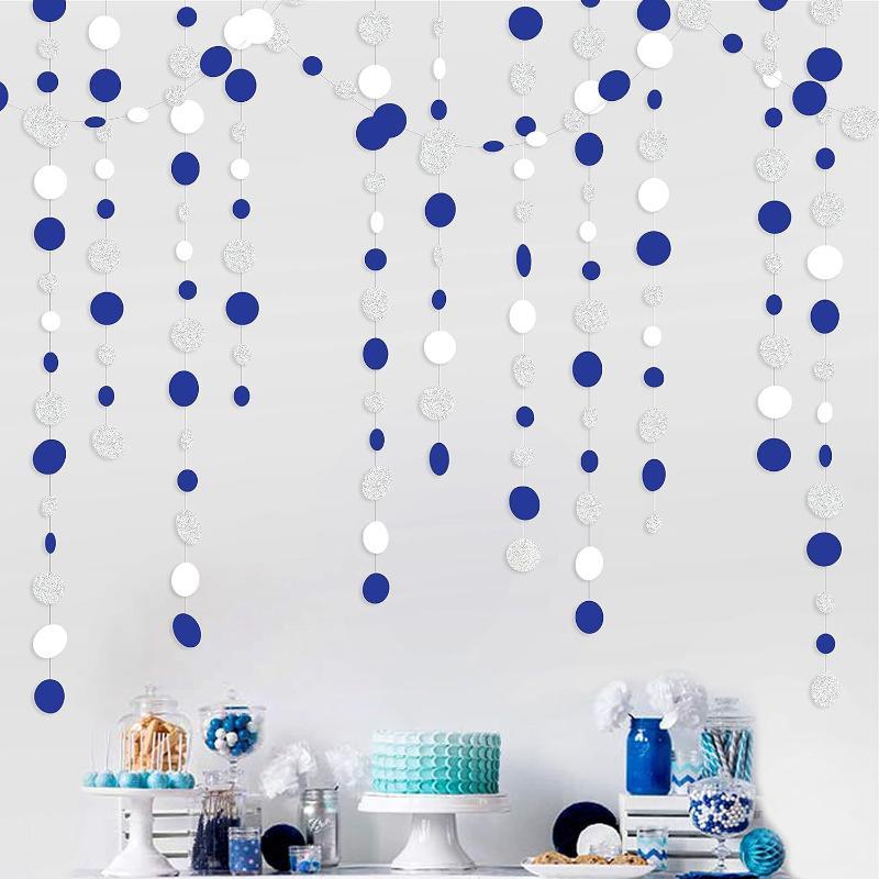 New Paper Circle Garland Banner Round Dots Colorful Colorful Dot Garland Hanging Party Garland Wedding Decorations