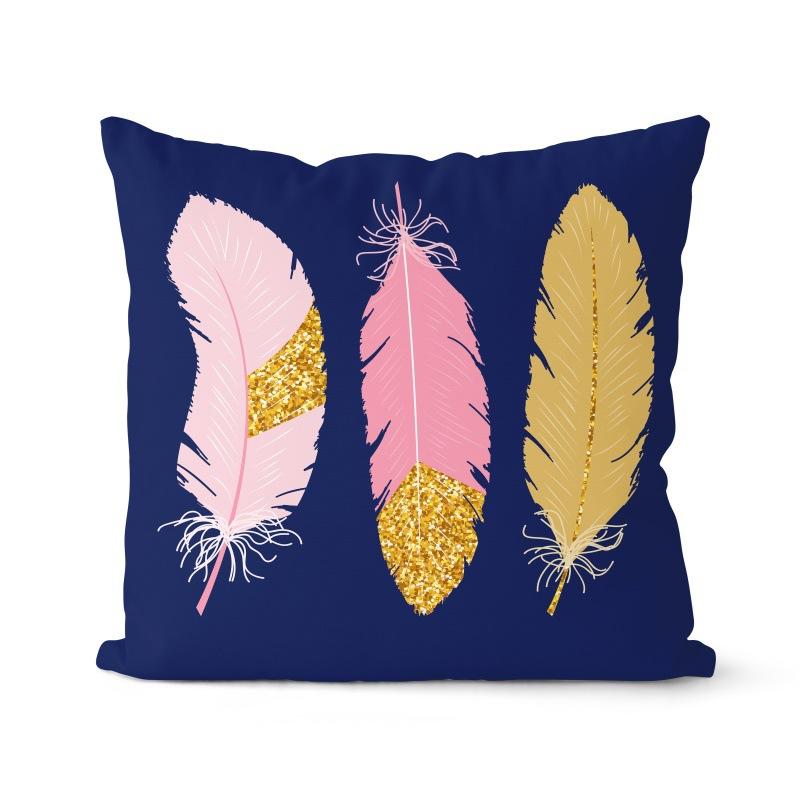 Navy Blue Cushion Geometric Pillowcase Decorative Pillow Home Decor Throw