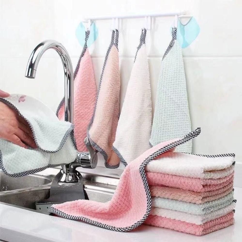 10pcs Super Absorbent Reusable Cleaning Wipe Non-Stick Oil Cleaning Towels Household