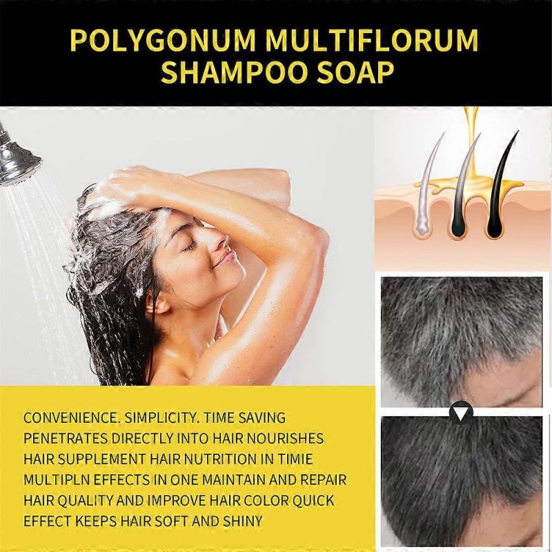 1-3pcs Natural Herbal Instant Black Hair Dye Shampoo For White Hair Coloring UK
