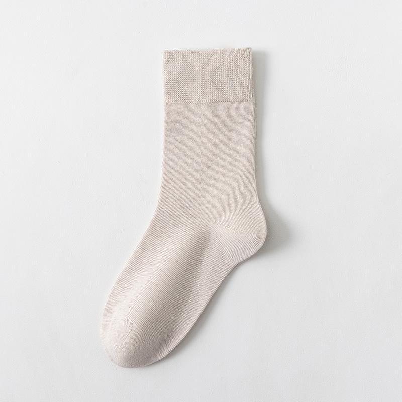 

Однотонные повседневные деловые носки для женщин, дышащие и влагоотводящие носки на весну и лето, всесезонные хлопковые носки 1 pair бежевый