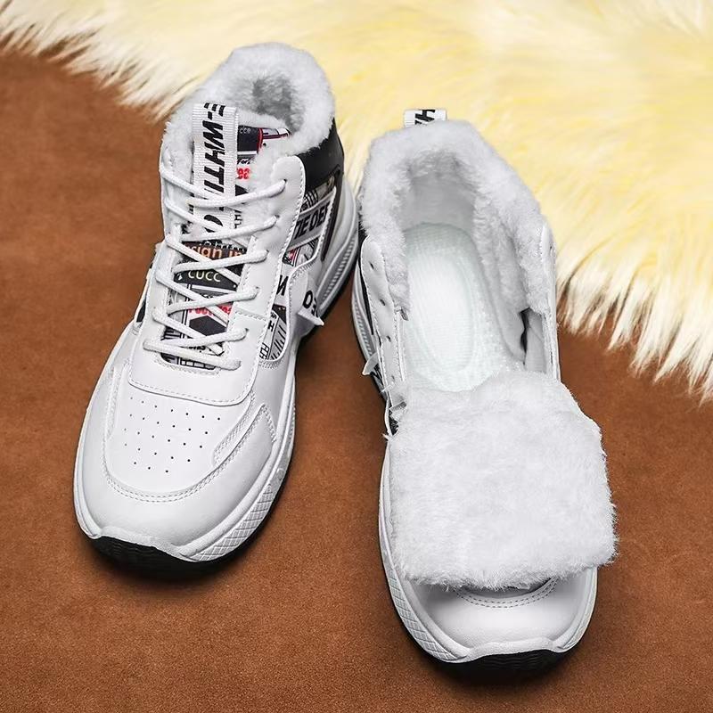 Pantofi Bărbați Adidași 2024 Iarnă Cald Pantof de Bumbac Bărbați Elegant Plus Catifea Pantofi cu Platformă de Designer Exterior High Top Pantofi Sport