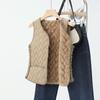 Women's 2025 Fleece-Lined Cotton Vest - Close-Fit Warm Autumn/Winter Gilet