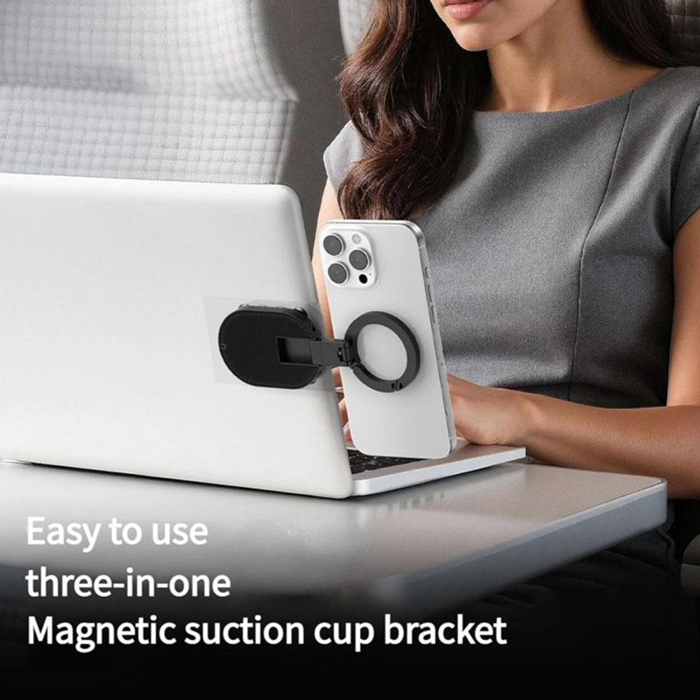 3 In 1 Magnetic Suction Cup Stand Bracket 360° Rotatable Phone Holder Foldable Magnetic Smartphone Stand Live Lazy Support