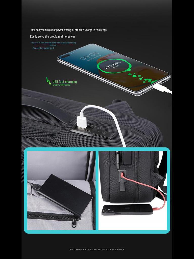 Unisex High-End Fashion Backpack: Waterproof, Business Casual, Computer & Travel Shoulder Bag