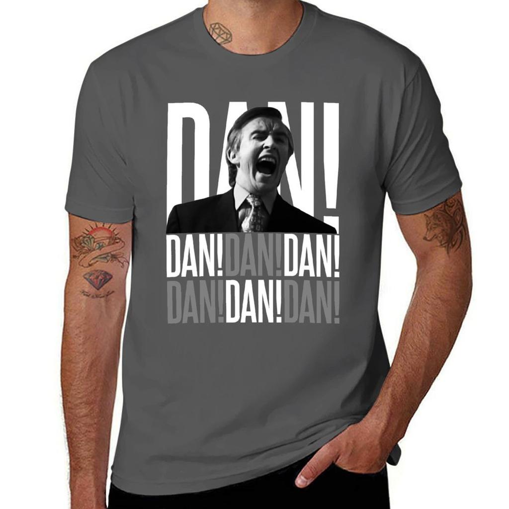 Dan, Dan, Dan T-Shirt T Shirts for Man Pack White Anime T Shirts Oversize Men T Shirt Cotton 100% T-Shirt