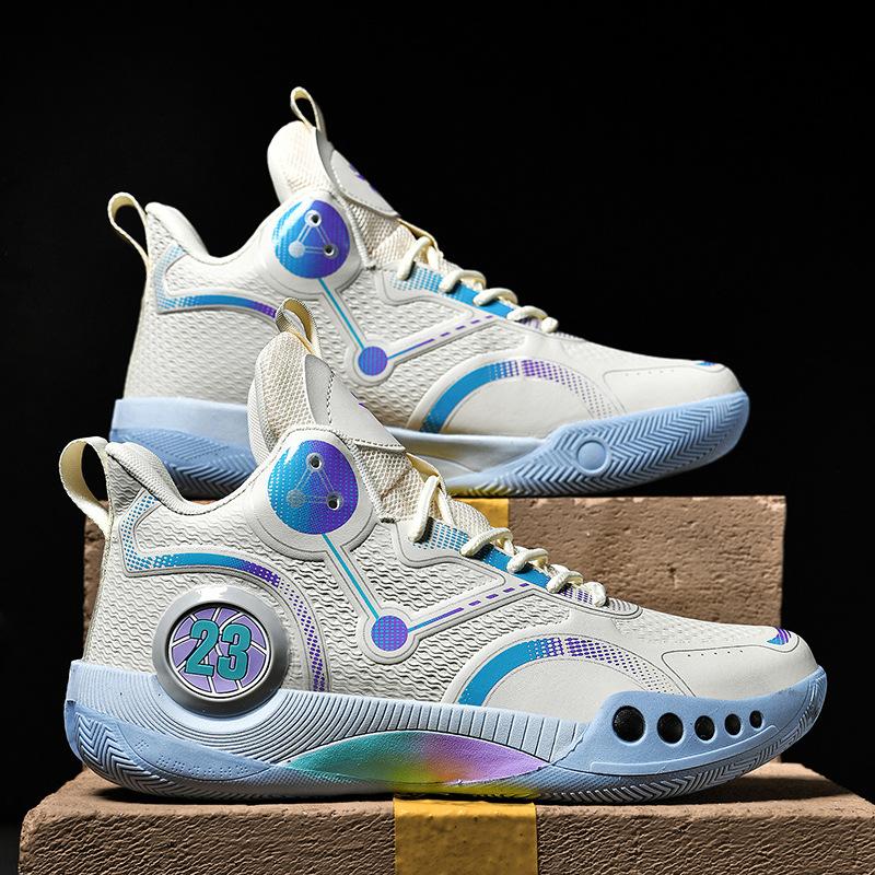 Fashion Basketball Shoes Youth Sports Men's and Women's Shoes Four Seasons Versatile Couple Non-slip and Wear-resistant Student Running Shoes Trend