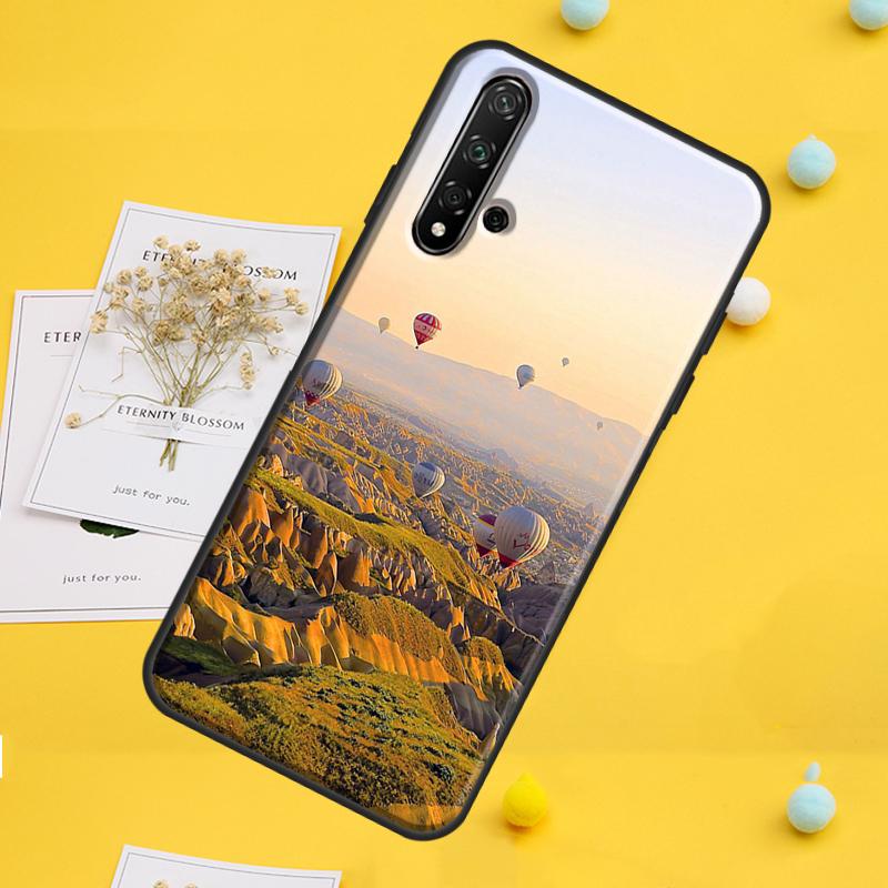Hot Air Balloon Travel Mountain For Huawei Nova 7i 8i 11i 12i 12s 9 10 SE Y91 Y90 Y60 Y70 Y72 Y61 P60 Pro P30 P40 Lite Case