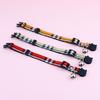 English Style Plaid Cat Collar with Bell & Cat Face Buckle - Pet Supplies Adjustable Cat Neck Strap, Cute Kitty Collar for Cats