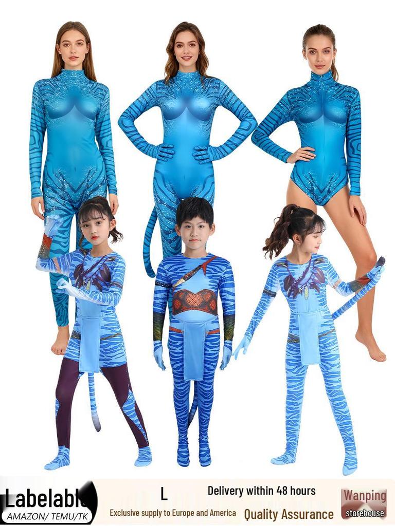 Avatar 2: The Way of Water Cosplay Jumpsuit for Kids & Adults - Role-Playing & Stage Performance Costume
