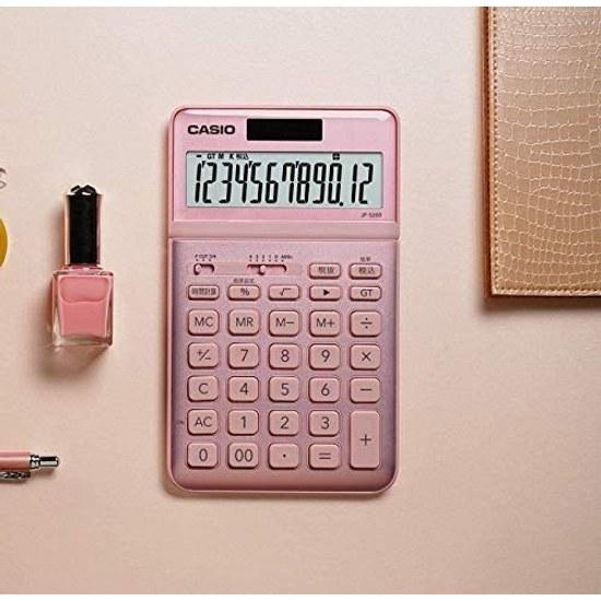 Casio Stylish Calculator Light Pink 12 Digits Just Type JF-S200-PK-N