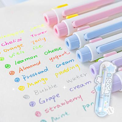 4 In 1 Colorful Gel Pen Candy Color Pearlescent Stationery Gel Pen Sweet Chic Pens for Writing Student Draw School Supplies