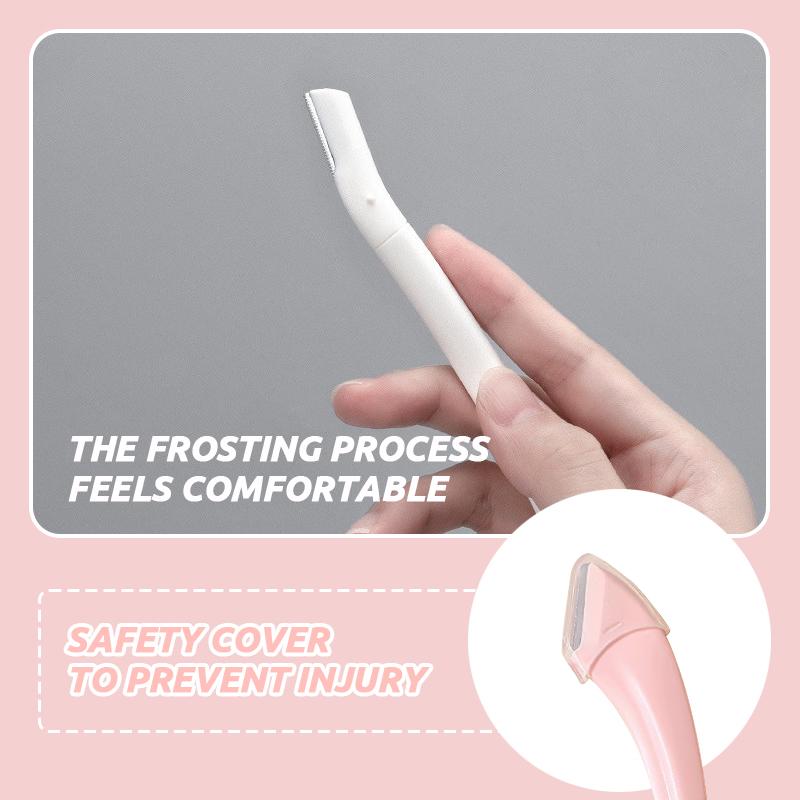 Beginner Safety Eyebrow Grooming Kit with Comb, Scissors, and Tapered Blade for Precision Trimming