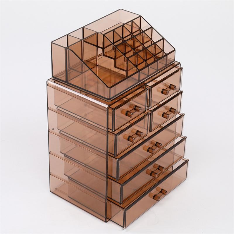 2pcs Cosmetics Storage Rack Shelf Multifunctional Large Capacity Space Saving Organizer With 7