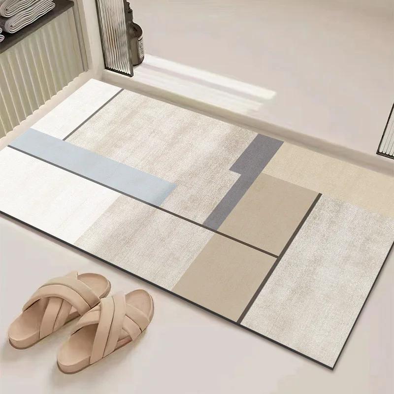 Diatom mud bathroom mat, absorbent and non slip, toilet door mat, quick drying shower mat