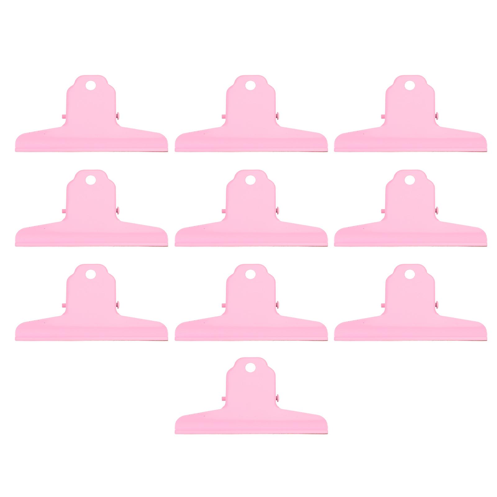 

10 шт. Металлический зажим Железный Большой зажим Сильная сила зажима Скрепки для офиса S Pink