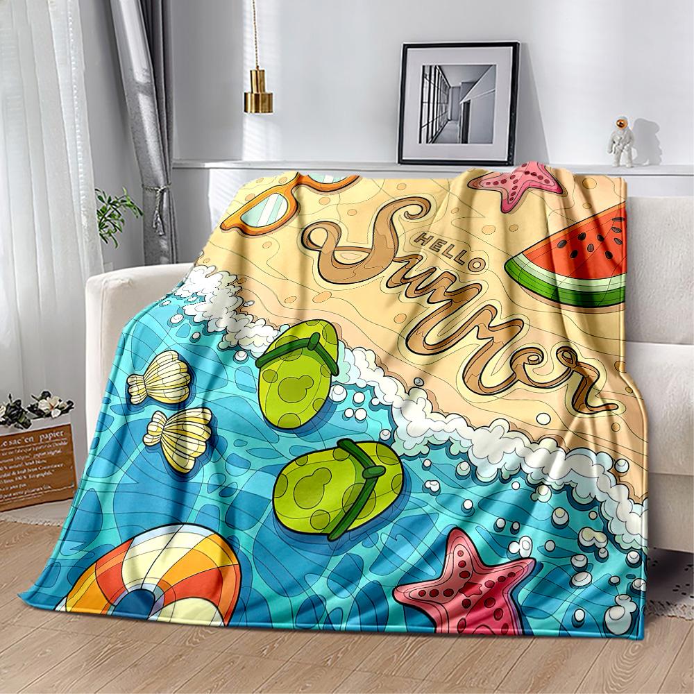 Beach Surfboard Paradise Blankets are suitable for living rooms,making them an ideal choice for outdoor travel and gifts.