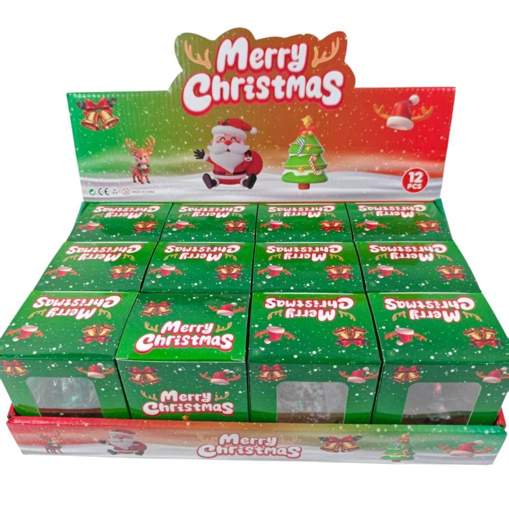 Multicolor Glitter Stress Relief Toy Squeezable Christmas Squishy Ornament Christmas Celebration