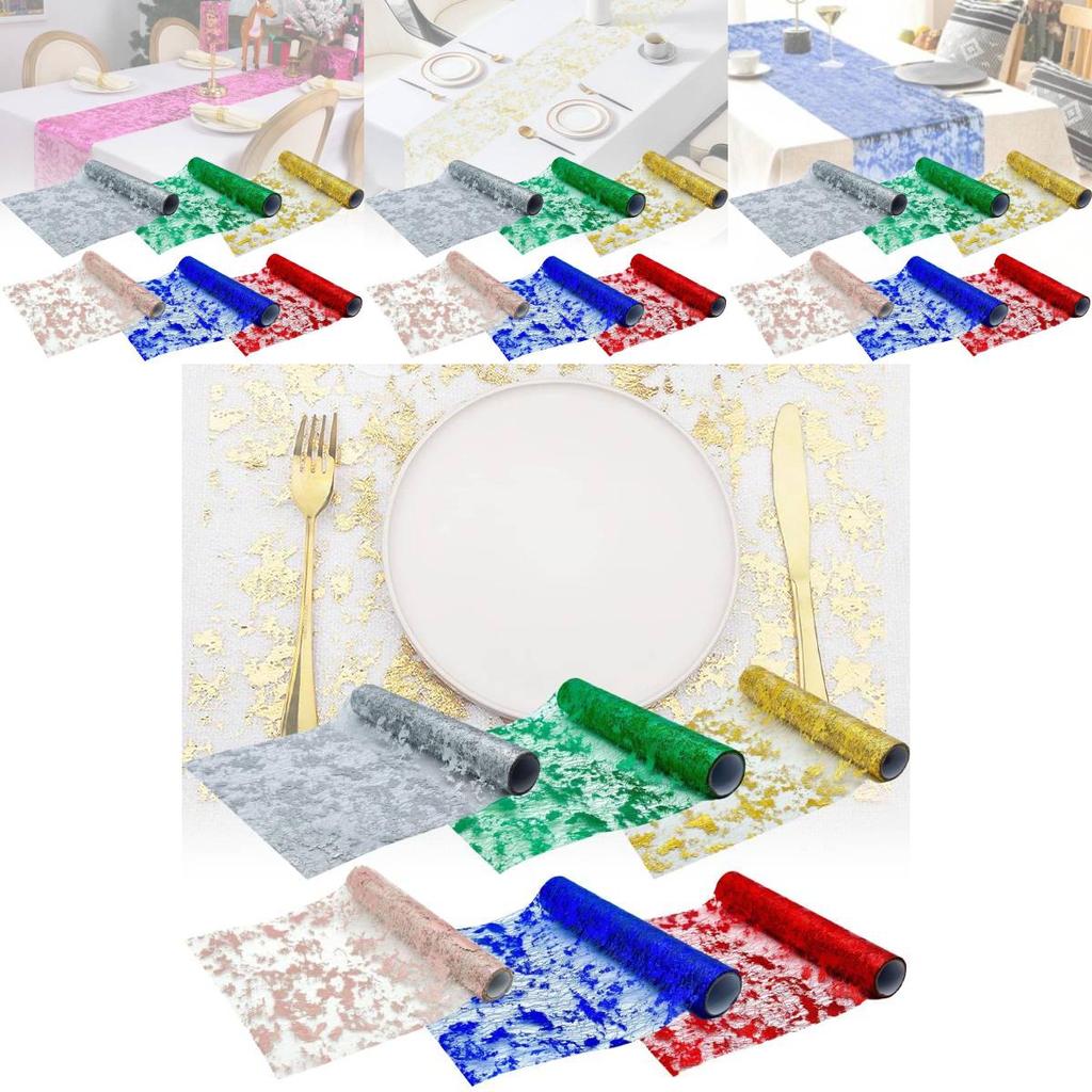 Luxurious Gold Mesh Tablecloth Roll Perfect For Weddings And Holiday Parties