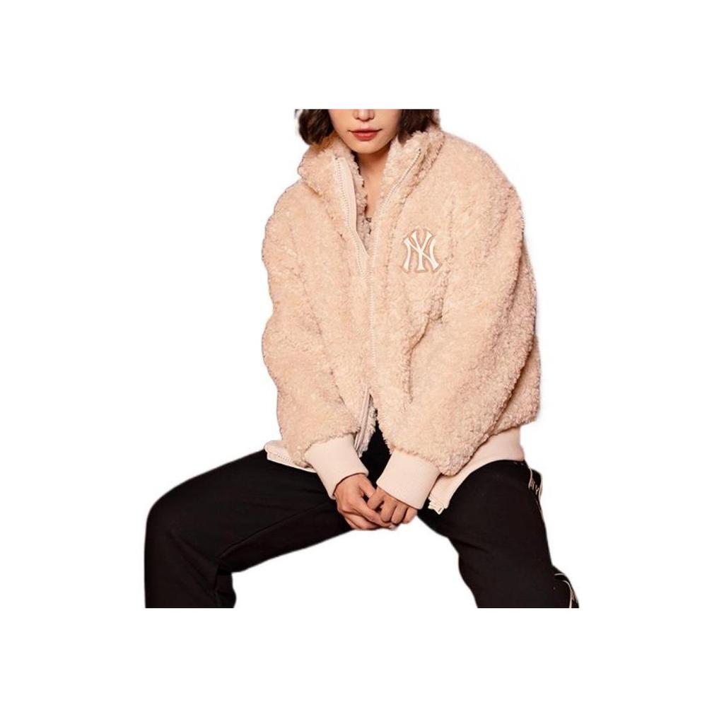 New MLB Velvet Jackets Women's Beige 3FFDEC426-2