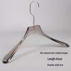 Smoky Gray Transparent Acrylic Men's Clothing Hanger with Custom Store Logo for Pants