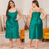 Plus Size Women's Ice Silk Summer Halter Loose Home Dress Nightdress
