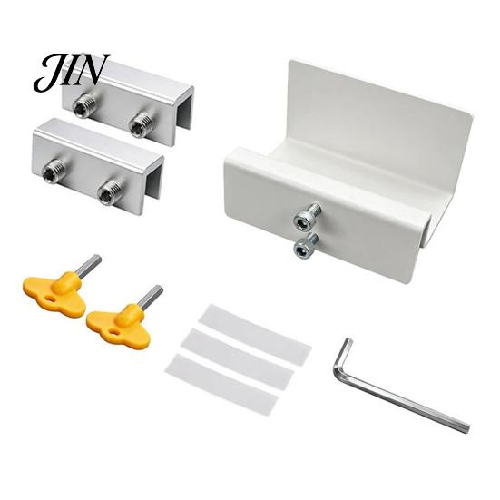 Air Conditioner Security Bracket 1 Set Window AC with Sliding Locks, Support Bracket, Temporary Lock Heavy Duty Metal Locks for Windows Up And Down No Sets